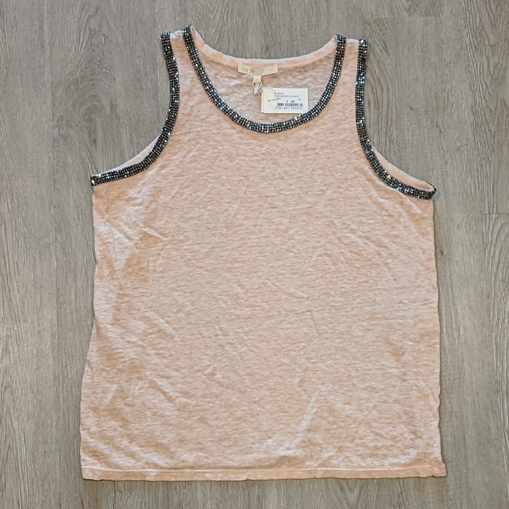 MAJE light blush top with beads